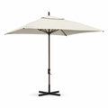 Marktschirm Sonnenschirm ? 300 cm Polyester achteckig Creme Braun