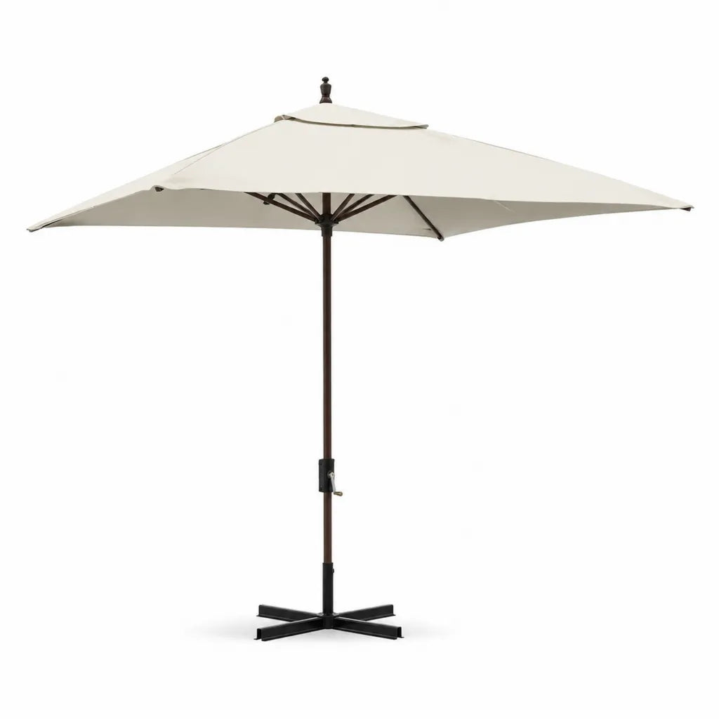 Marktschirm Sonnenschirm ? 300 cm Polyester achteckig Creme Braun