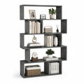Buecherregal 80 x 24 x 180 cm aus Spanplatte rechteckig dunkelgrau